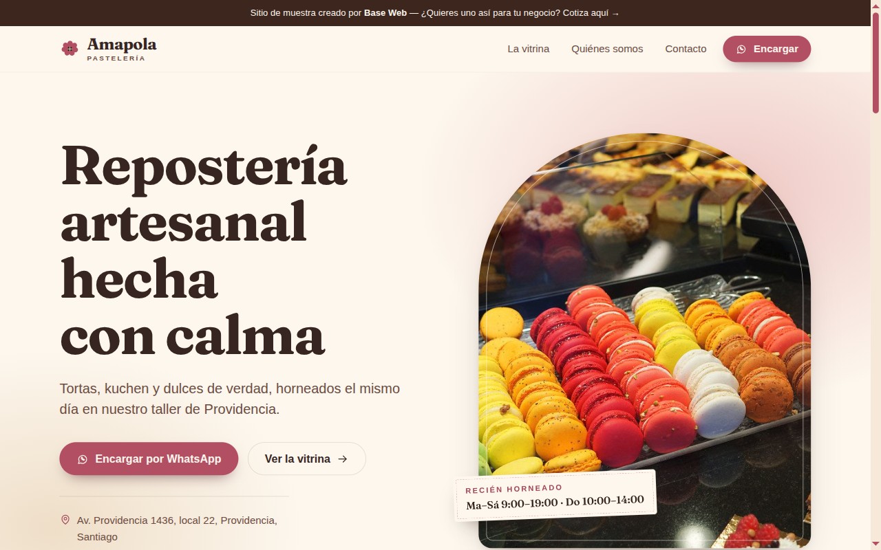 Demo: Pastelería Amapola